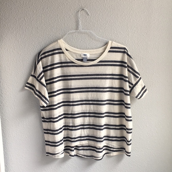 Old Navy Tops - Old Navy white and gray striped tee